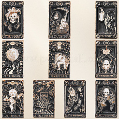 10Pcs 10 Styles Tarot Enamel Pins&nbsp;JEWB-SC0001-72