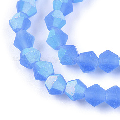Imitate Austrian Crystal Bicone Frosted Glass Beads Strands&nbsp;EGLA-A039-T3mm-MB07