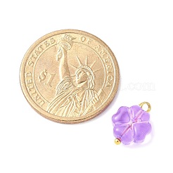 7Pcs 7 Colors Transparent Spray Painted Glass Charms&nbsp;PALLOY-JF03518-01