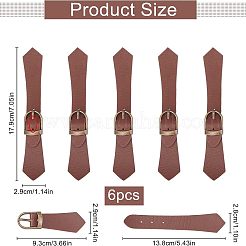 6Pcs PU Imitation Leather Belt Buckles&nbsp;LS-AJEW-FG0001-57