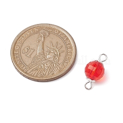 Acrylic Square Cut Round Links Connector Charms&nbsp;PALLOY-JF02781
