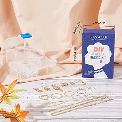 Rose Theme Dangle Earrings DIY Making Kit&nbsp;DIY-SC0017-57