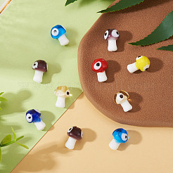 10Pcs Handmade Evil Eye Lampwork Beads&nbsp;LAMP-TA0001-80