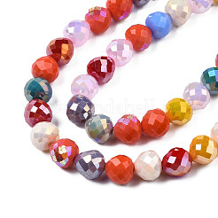 Electroplate Glass Beads Strands&nbsp;EGLA-Q125-012B-01