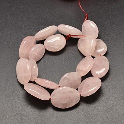 Natural Rose Quartz Nuggets Beads Strands&nbsp;G-P091-25B