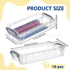 Rectangle Plastic Pencil Case&nbsp;AJEW-WH0596-276B