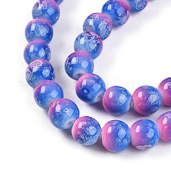 Baking Paint Glass Beads Strands&nbsp;DGLA-N008-8mm-02