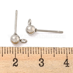 Non-Tarnish 304 Stainless Steel Stud Earring Findings&nbsp;STAS-O004-10B-P