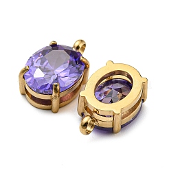 304 Stainless Steel Charms Micro Pave Cubic Zirconia&nbsp;STAS-L022-160G