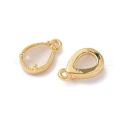 Brass Crushed Ice Cut Cubic Zirconia Pendants&nbsp;KK-D024-26A-G