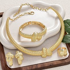 Brass Necklaces & Bangles & Earrings & Rings Sets&nbsp;FS-WGDFD3A-02