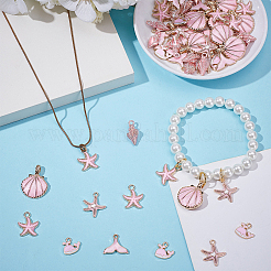 72Pcs 6 Styles Alloy Enamel Pendants&nbsp;ENAM-AR0001-84