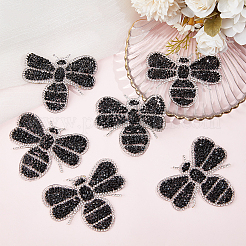8Pcs Bees Hotfix Rhinestone Appliques&nbsp;PATC-CP0001-03