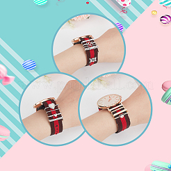13Pcs 13 Style Heart & Bowknot & Oval & Rectangle Resin Alloy Watch Band Charms Set&nbsp;MOBA-PH0001-14