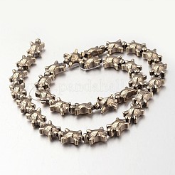 Electroplate Non-magnetic Synthetic Hematite Bead Strands&nbsp;G-F300-52A-06