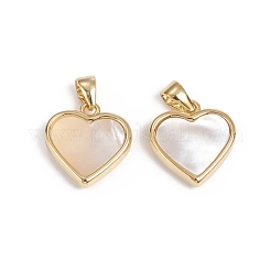 Natural White Shell Mother of Pearl Shell Charms&nbsp;KK-L196-14C