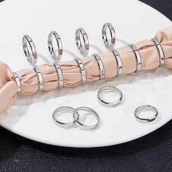 16Pcs 8 Styles Stainless Steel Simple Plain Band Ring for Unisex&nbsp;RJEW-DC0001-19P