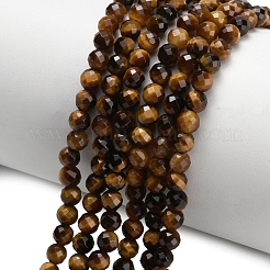 Natural Tiger Eye Beads Strands&nbsp;G-L642-F01-4mm