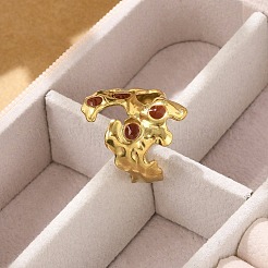 Irregular 304 Stainless Steel Enamel Wide Open Cuff Rings for Women&nbsp;RJEW-G338-12G-01