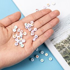 Opaque Acrylic Flat Round Beads&nbsp;SACR-Q100-M034