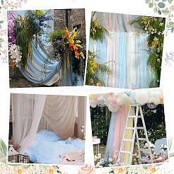 2Pcs 2 Colors Organza Fabrics&nbsp;DIY-OC0012-90B