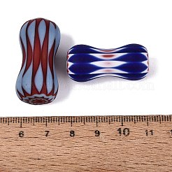 Handmade Millefiori Glass Bone Shape Beads&nbsp;LA-N002-38B