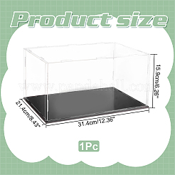 Acrylic Minifigures Display Case with Black Base&nbsp;ODIS-WH0031-13