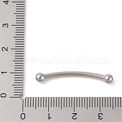 Non-Tarnish 304 Stainless Steel Curved Tube Beads&nbsp;STAS-M061-04P