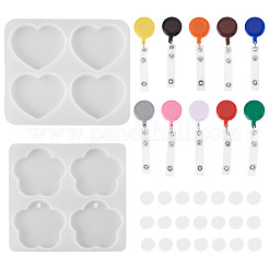 2Pcs 2 Styles DIY Pendant Silicone Molds&nbsp;DIY-TA0015-24