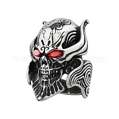304 Stainless Steel Rhinestone Finger Rings for Men&nbsp;WG88DD3-01