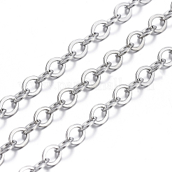 Brass Flat Oval Cable Chains&nbsp;CHC025Y-N