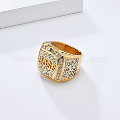304 Stainless Steel Rhinestone Finger Rings&nbsp;WG7F8FD-02
