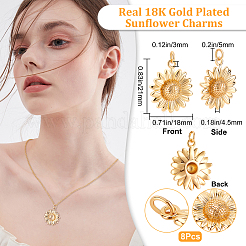8Pcs Brass Pendants&nbsp;KK-BBC0002-54