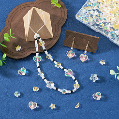 90Pcs 6 Styles Electroplate Glass Beads&nbsp;EGLA-TA0013-73