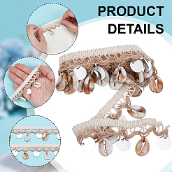 3 Yards Ethnic Style Cotton Fringe Lace Ribbon&nbsp;OCOR-WH0100-35E
