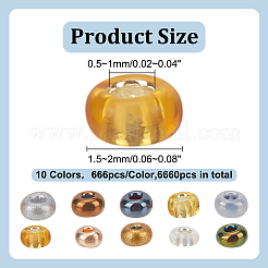 10 Styles 6660 Pcs Glass Seed Beads&nbsp;SEED-HY0001-16