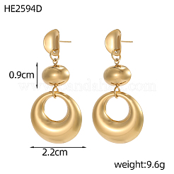 304 Stainless Steel Stud Earring&nbsp;STAS-OY012-04G