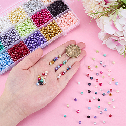 2250Pcs 15 Colors Baking Paint Pearlized Glass Pearl Round Beads&nbsp;HY-HY0001-09A