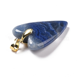 Dyed & Heated Natural Blue Aventurine Pendants&nbsp;G-E570-01G-04