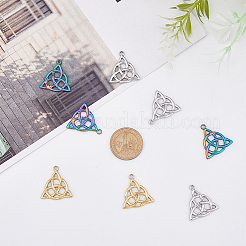 18Pcs 3 Colors 201 Stainless Steel Pendants&nbsp;STAS-DC0013-53