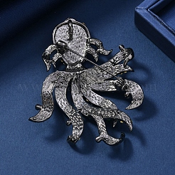 Goldfish Alloy Rhinestone Brooches&nbsp;PW-WG29E88-01