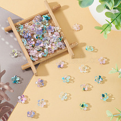 60Pcs 2 Colors Transparent Acrylic Bead Caps&nbsp;OACR-TA0004-43