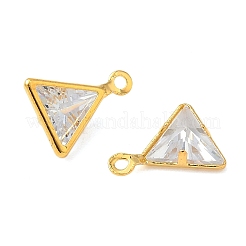 Brass Micro Pave Cubic Zirconia Charms&nbsp;KK-S336-01G-E