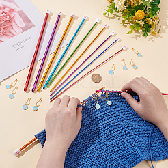 1 Set Aluminum Tunisian Crochet Hooks&nbsp;DIY-NB0010-84