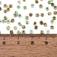 Opaque Picasso Cylinder Glass Beads&nbsp;SEED-Q039-06A-21