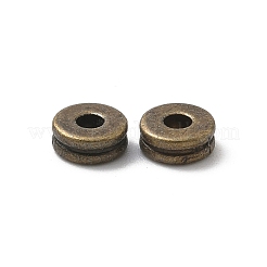 Tibetan Style Flat Round Alloy Spacers Beads&nbsp;TIBEP-S293-070AB-LF
