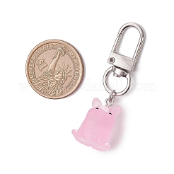 5Pcs Luminous Translucent Resin Pig Pendant Decorations&nbsp;HJEW-JM03747