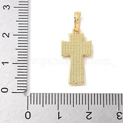 Brass Pave Natural White Shell Pendants&nbsp;KK-S522-01B-G
