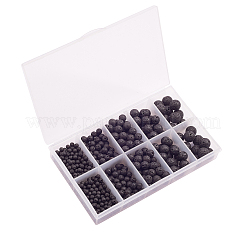 5 Style Natural Lava Rock Round Beads Strands&nbsp;G-CJ0001-52
