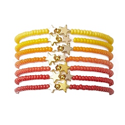 7Pcs Glass Seed Beads Stretch Bracelets for Women&nbsp;BJEW-MZ00279